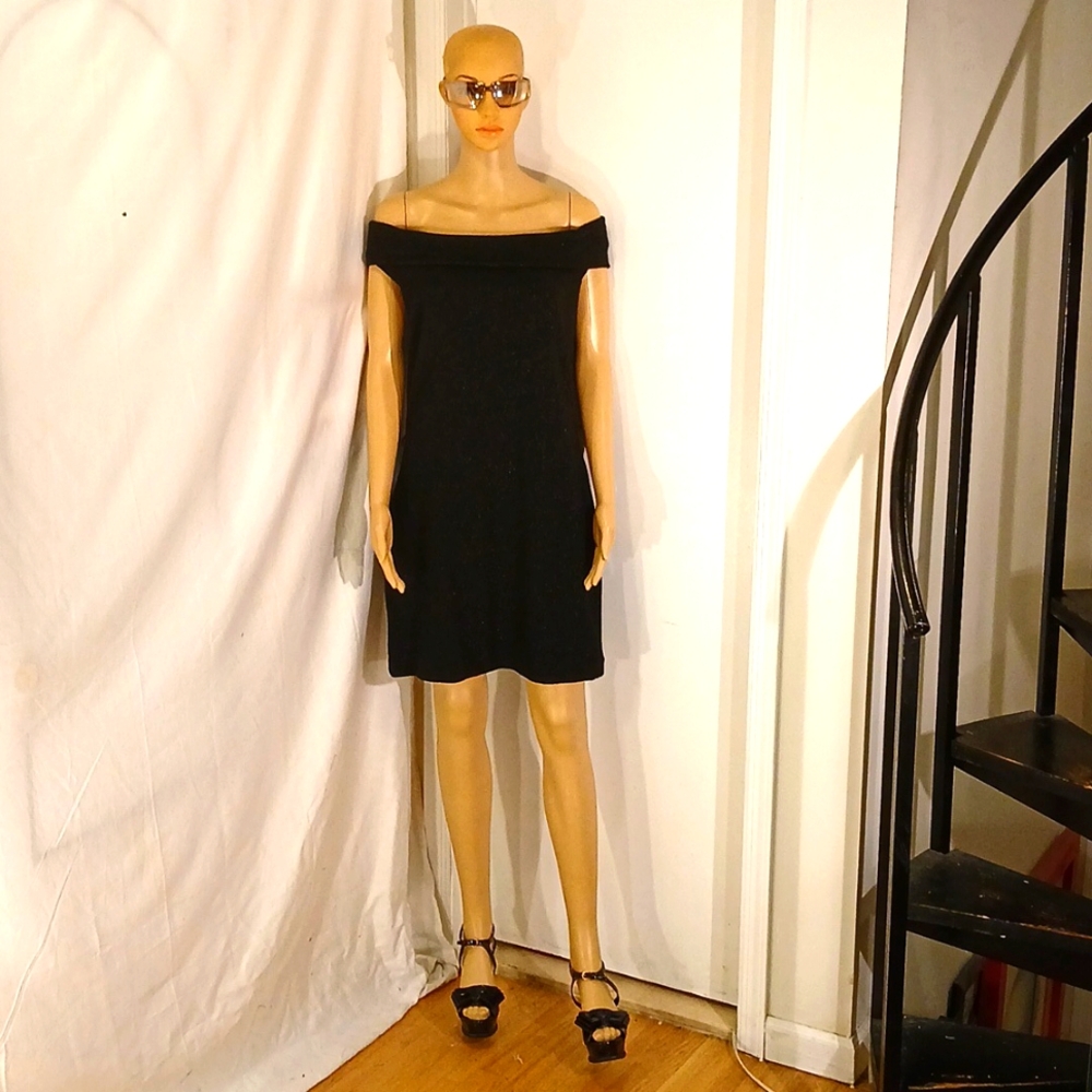 🔥 NWOT Ted Baker Black Metallic Cocktail Dress